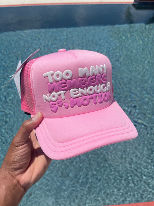 Pink TMMNEM Trucker Hats